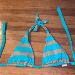 Stripped bathing suit top